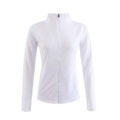 Women's Summer Solid Front Fitness Jackets - Quick-Drying Zipper Shirts with Sunscreen Hood, Elastic & Moisture-Wicking1