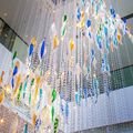 Modern Colored Glass Chandelier - Luxury Custom Lighting for High Ceilings1