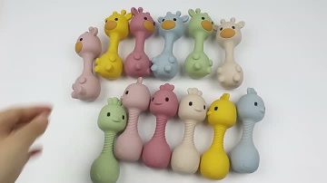 silicone teether-duck