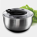 Stainless Steel Salad Spinner 5L Hand-Pulled Vegetable Dryer1