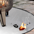 Round Silver Outdoor Foldable BBQ Camping Gebruik vuurvaste vuurplaats Ember Mat Fire Pit Mat voor dekgrillmat1