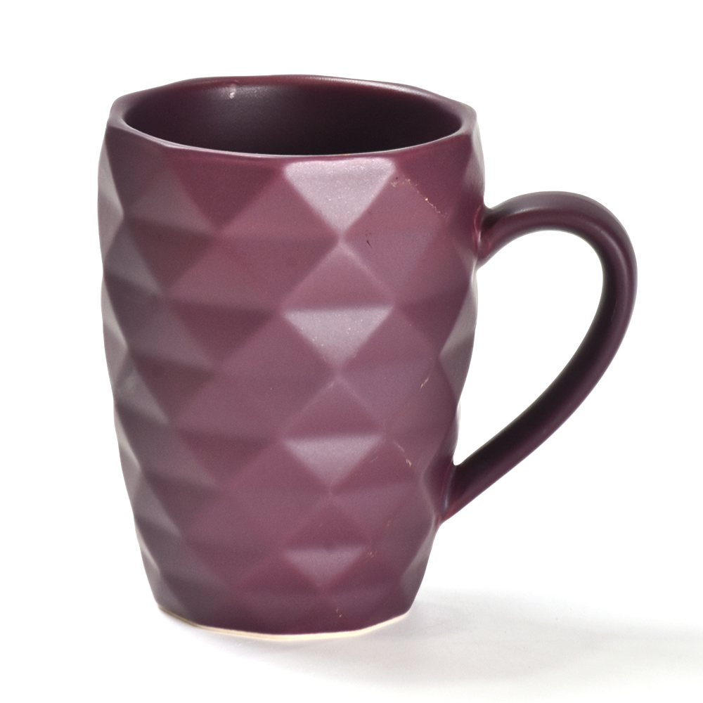 Direct sales can be customized packaging diamond ceramic 16oz capacity pottery mugs diamond cup
