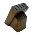 11 Slot Dark Coating Acacia OAK Walnut Wood Knife Block1