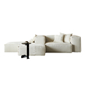 Mobilier de living modern set de catifea albă din catifea canapea modulară de design de design canapea secțională1