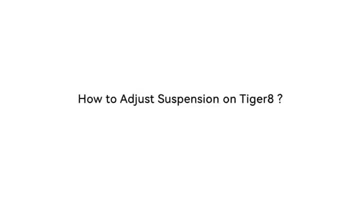 How to adjust T8 PRO suspension