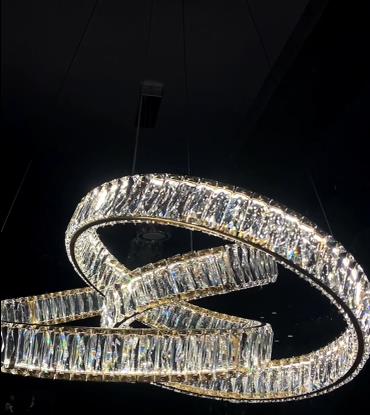 Curved Crystal Chandelier 