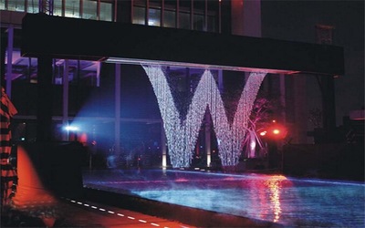 Hotel Water Curtain Fountain Show