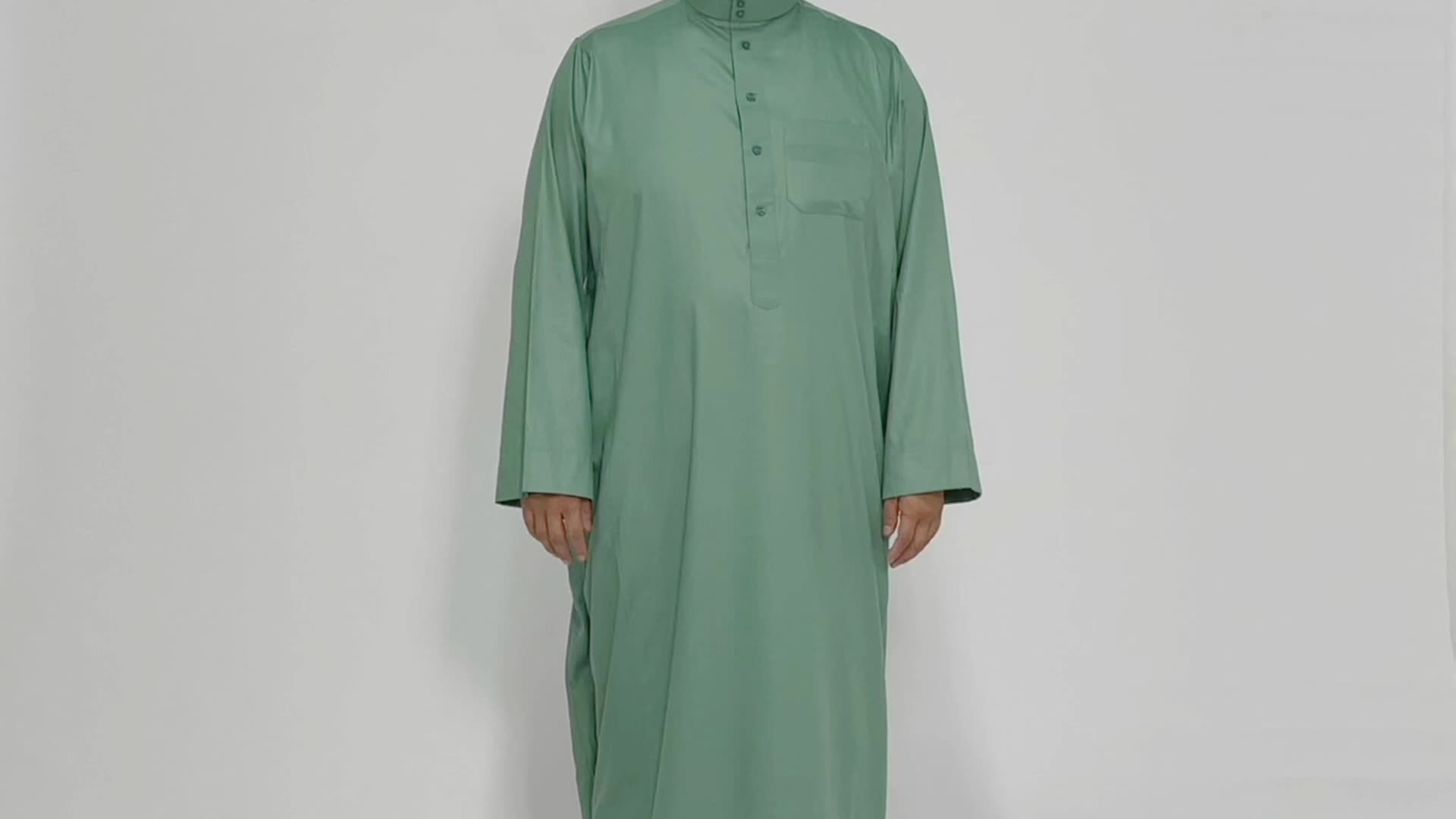 Materiale in tessuto coreano daffah marca ricamato musulmano thobe arabo thawb thawb per uomo1