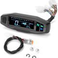 12V Universal Motorcycle Speedometer with Odometer and Tachometer1