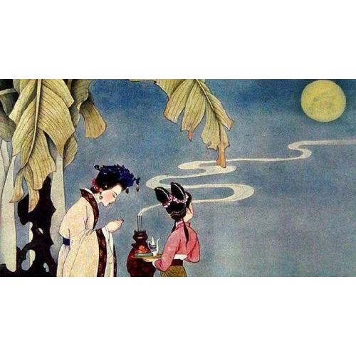 The tales of Chinese Mid-Autumn Day-- Worshipping the moon