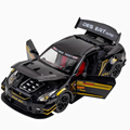 Diecast Model Car - 1:24 Scale Metal Nissan GTR Sports Car with Sound and Light, Pullback Toy Model Decoration, Alloy Model Car1