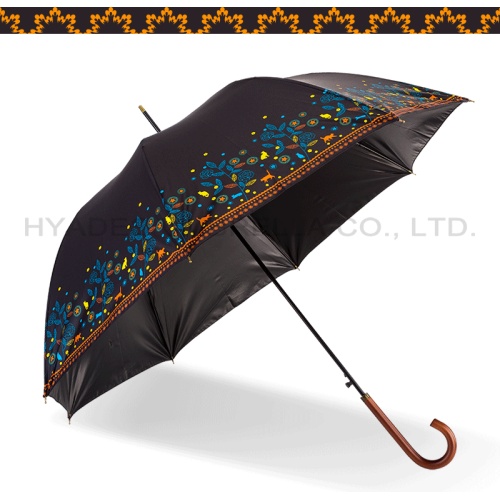 Printed Auto Open Straight Umbrella