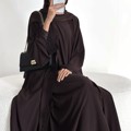 عبای دو تیکه لاکچری دبی برای زنان مسلمان کت و لباس داخلی اسلام رمضانی لباس عید عید ترکیه Robe1 Jalabiya