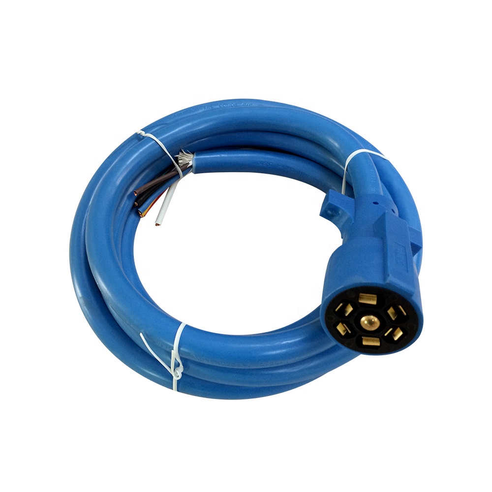 Ed128 Rv Travel Trailer Parts 8ft 7 Way Trailer Cable Extension Cable Standard Trailer Plug Cord Arnés de cableado con extremo suelto - Compre Blue 7 Way