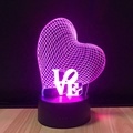 3D Love Heart Lamp - LED Optical Illusion Night Light with European Plug and 3 Color Changing1