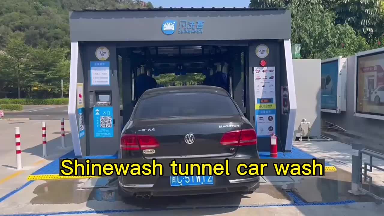 9 Brush Self Service Automatisch Carwash Machine Tunnel Car Wash Vending Machine System te koop in Duitsland Prijs met droger1
