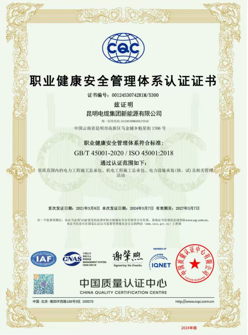 Occupational Health and Safety Management System Certification