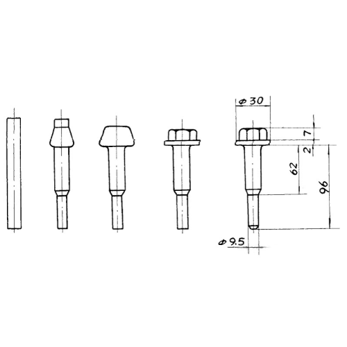 Coleção de processos de cabeçote a frio de parafuso de flange pequeno hexagonal