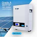 长寿命壁挂式 LiFePO4 电池 48V 200Ah 8000 次循环 90% DOD 5 年保修家用太阳能备用1