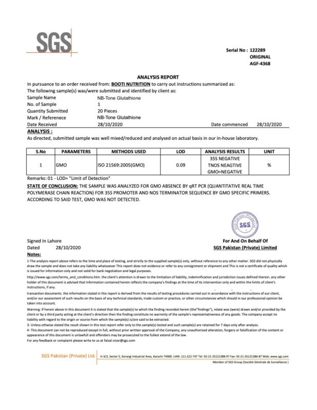 SGS-NB-Tone Glutathione