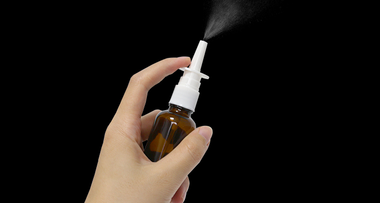 Empty Glass Nasal Spray Bottle