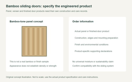 Bamboo Sliding Door: Specify the Panel and Complete System