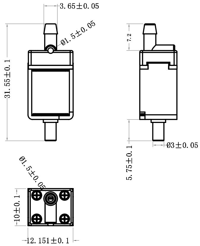 2 Way Normally Closed Plastic Micro Air Solenoid Valve 6V 12V DC 2