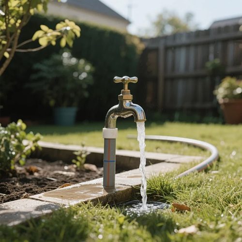 Robinet de jardin extérieur en laiton pour l'approvisionnement en eau domestique