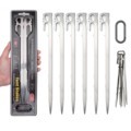 Tent Pegs Stainless Steel Canopy Tents 28cm Camping Stakes with Bottle Opener1