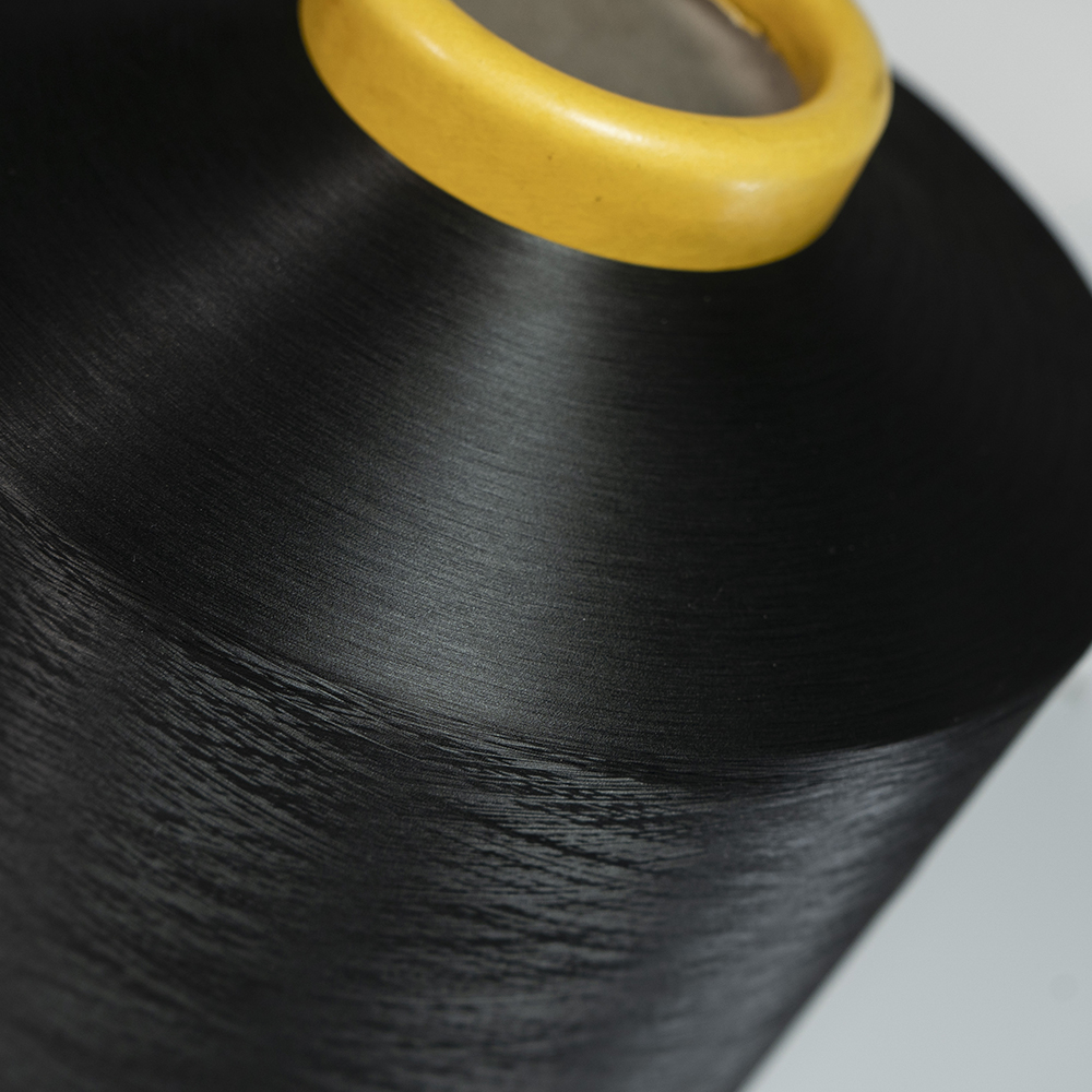 100% polyester yarn 36 Filament raw black 75/36 polyester yarn dyed dty ribbon yarn for tablecloth