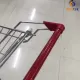 Topo de cesta de cesta de cesta de supermercado asiático, carrinho de compras