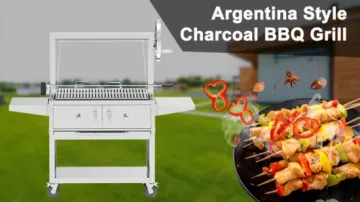 Stainless Steel Charcoal Grill Barbecue Argentina Style Charcoal BBQ Grills Outdoor1
