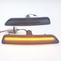 Smoked Black Lens Yellow LED Front Side Marker Lamps for Ford Mustang 2010-20141