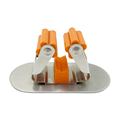 Lightweight Wall-Mounted Grey Broom and Mop Holder with Rubber Fittings for Practical Clamps1