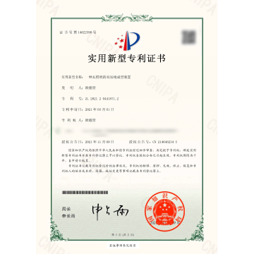 Utility Model Patent Certificate