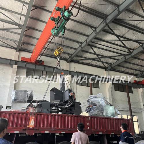 Eine leistungsstarke Brikettiermaschine ist fertig.