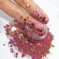 1kg Eco-Friendly Holographic Pink Chunky Glitter Powder: Perfect for Ramadan, Graduation, and Valentine's Day Crafts1