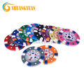 Customizable 14 Gram 3-Tone 8-Stripe Clay Poker Chip with Sticker1