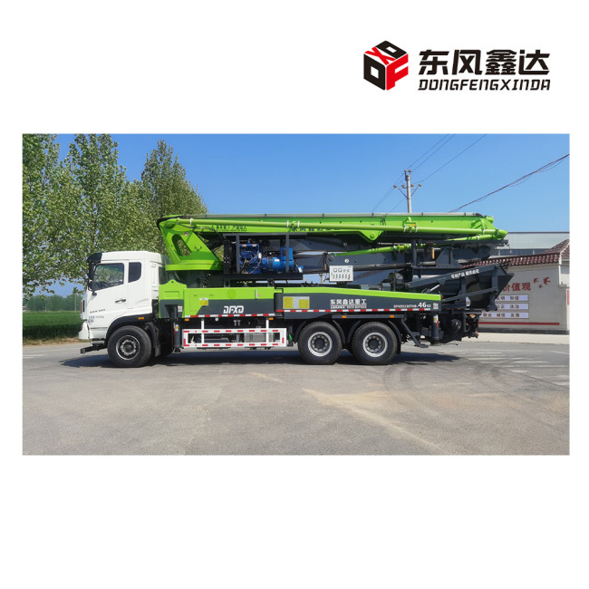Cidade de Xinxiang Dongfeng Xinda Heavy Industry Co., Ltd. lança caminhão-bomba de mistura carro-chefe de 46 metros para projetos de construção em grande escala