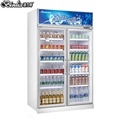 Upright Commercial 2-Door Glass Door Supermarket Refrigerator1