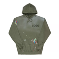Υψηλής ποιότητας παχιά hoodies Χωρίς συμβολοσειρά βαρέων βαρών χρωμάτων Splatter Hoodie OEM1