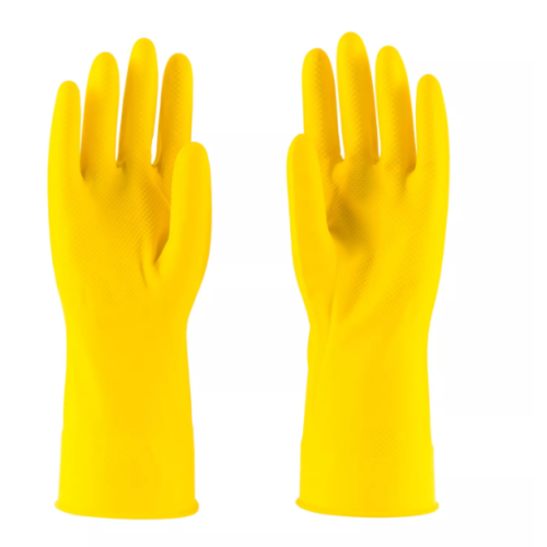 Gants de ménage en latex jaune