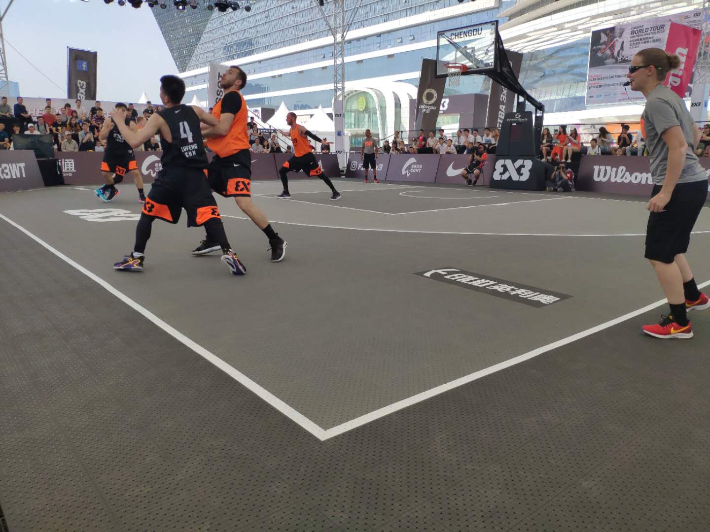 Outdoor basketball for fiba 3X3 competition