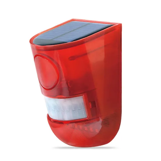 Luz de alarma de seguridad de LED solar al aire libre con sensor de movimiento inteligente1