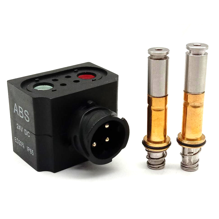 รถบรรทุก ABS Valve 24VDC Solenoid Coil พร้อมท่อลูกสูบเกราะและแกน