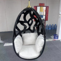 Modern Luxury Glass Steel Eggshell Hanging Chair for Balcony1