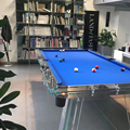 7ft Black Deluxe Pool Table with Tempered Clear Glass - Custom Entertainment Furniture1