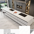 High Quality White and Gold Vein Polished Porcelain Sintered Stone Slabs for Living Room Offices and Countertops1