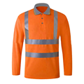 Hi Vis Custom Logo Road Traffic Safety Workwear Reflective Polo T-Shirt1