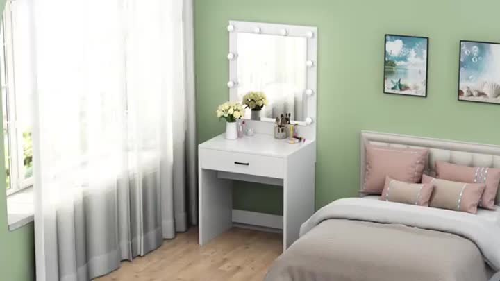 white dressing table